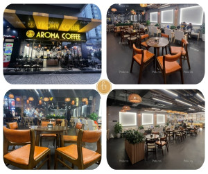 Thi công nội thất quán cafe AROMA