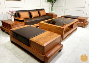 Bàn ghế Sofa gỗ Gõ Đỏ