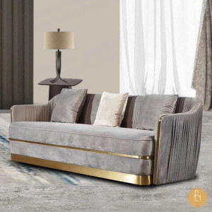 Mẫu sofa vải nhung sang trọng