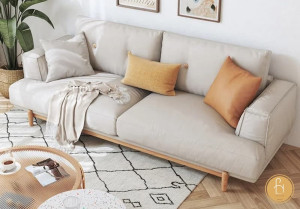 Sofa bọc vải cotton thoáng mát