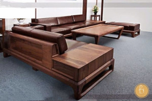 Mẫu sofa chữ U chân thấp