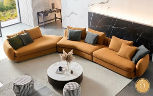 Ghế sofa góc vải thô hiện đại L32 đang được nhiều gia đình tìm kiếm