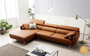 Sofa da đang được nhiều gia đình ưa chuộng nhờ vào tính dễ vệ sinh của da