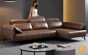 Hình ảnh sofa da chống mèo cào chống mực Pula Franco (L39)