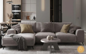 Một bộ sofa cần phối hài hoà màu sắc với tổng thể không gian