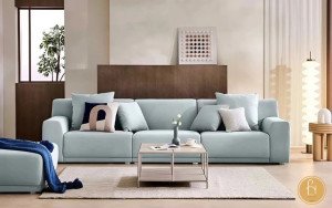 Sofa màu xanh dương nhạt đang được nhiều người ưa chuộng