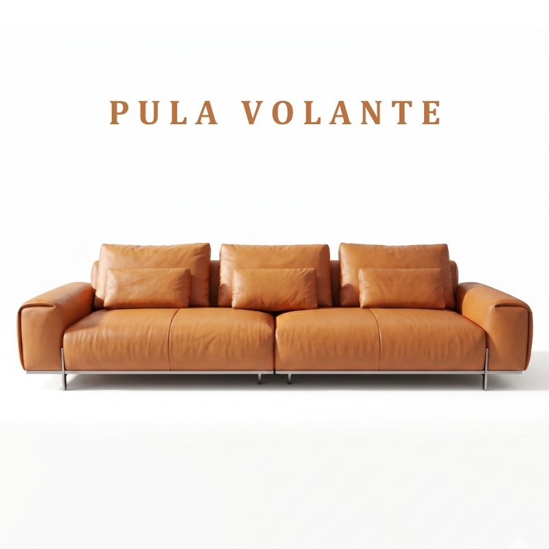 Sofa bọc da bò thiết kế hiện đại Volante (V105)