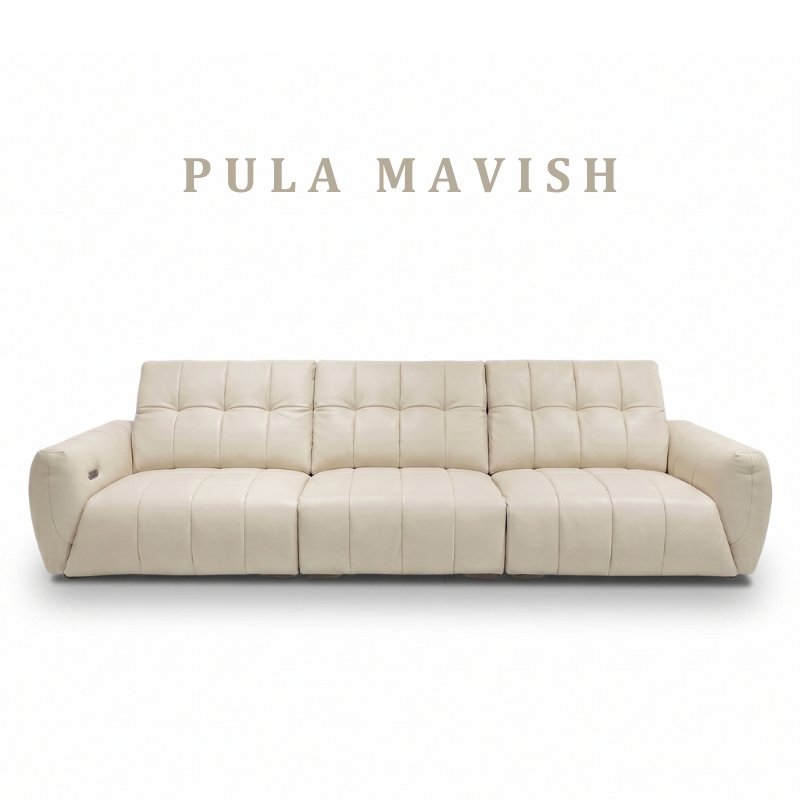 Sofa da Bò chỉnh điện Mavish (V99)