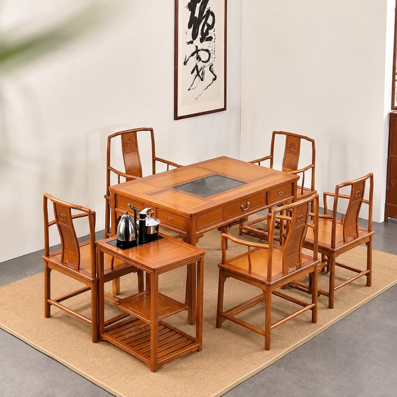 Bộ bàn trà đạo gỗ Hương TD05