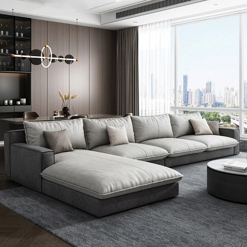 Sofa góc vải nỉ vân đá L29