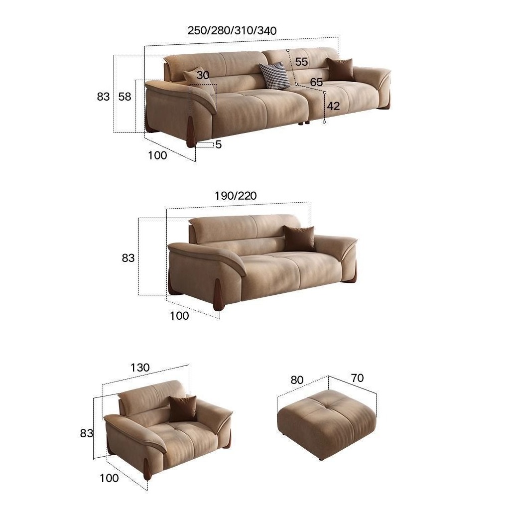 Sofa nỉ phong cách Bắc Âu Pula Aloura (V93)