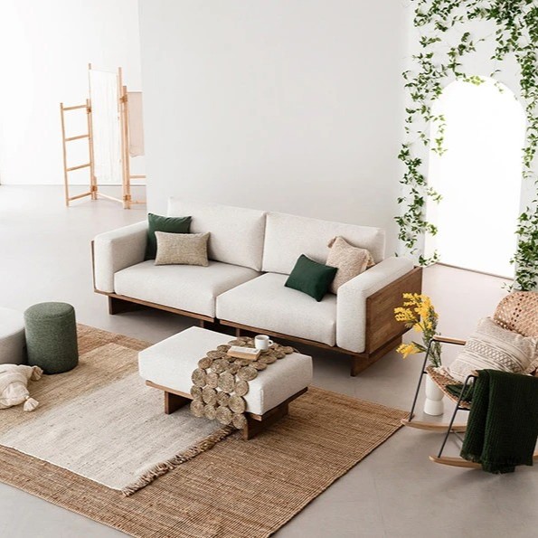 Sofa văng viền gỗ V62