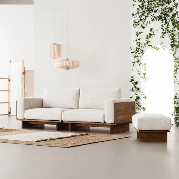 Sofa văng viền gỗ V62