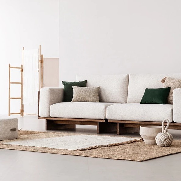 Sofa văng viền gỗ V62