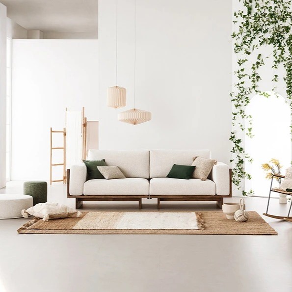Sofa văng viền gỗ V62
