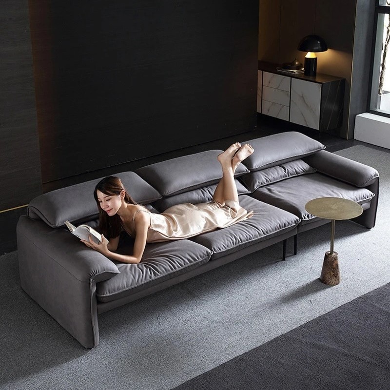 Ghế sofa văng da lộn hiện đại V34