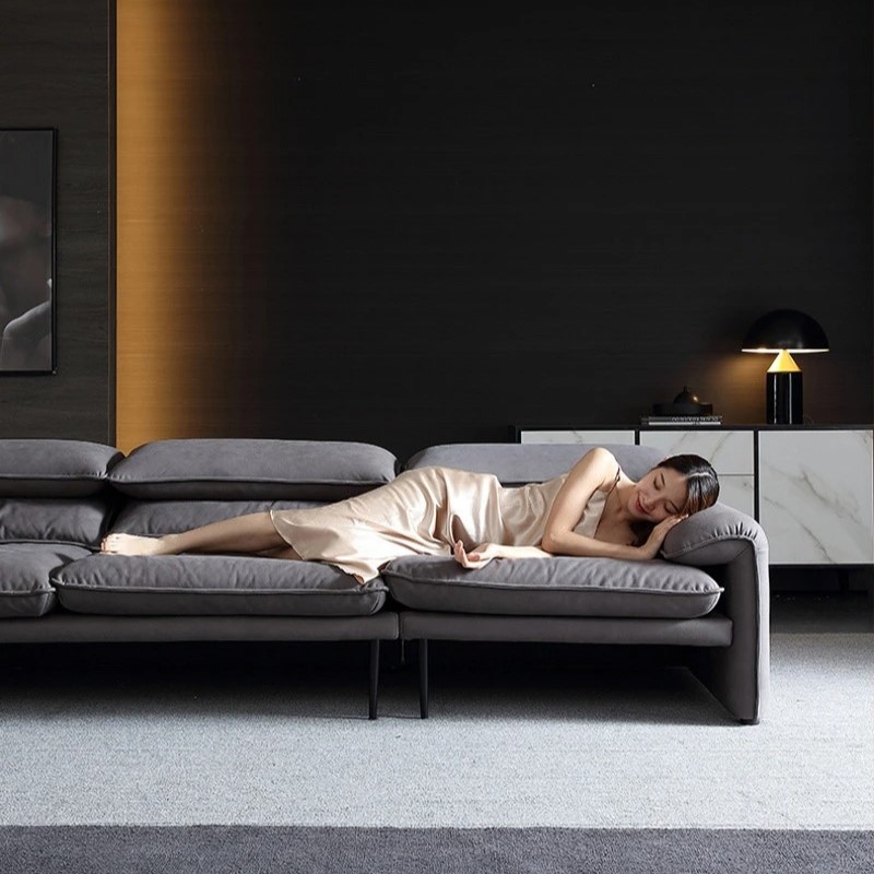 Ghế sofa văng da lộn hiện đại V34