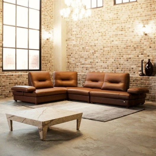 Sofa góc đệm da Carola L36