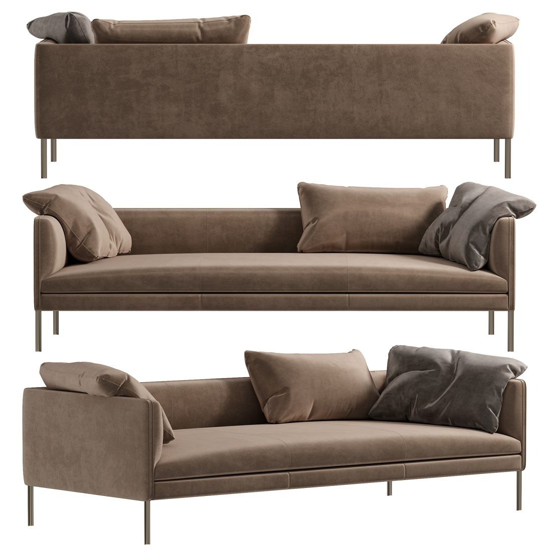 Ghế sofa văng đệm da Italia V22