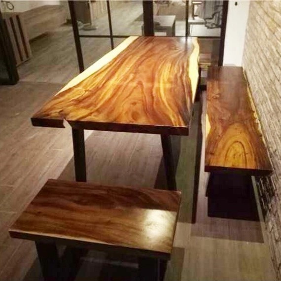 Bàn ăn gỗ me tây khổ 1m6