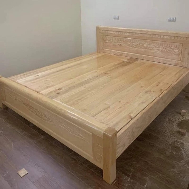 Giường ngủ giá rẻ gỗ thịt GN04