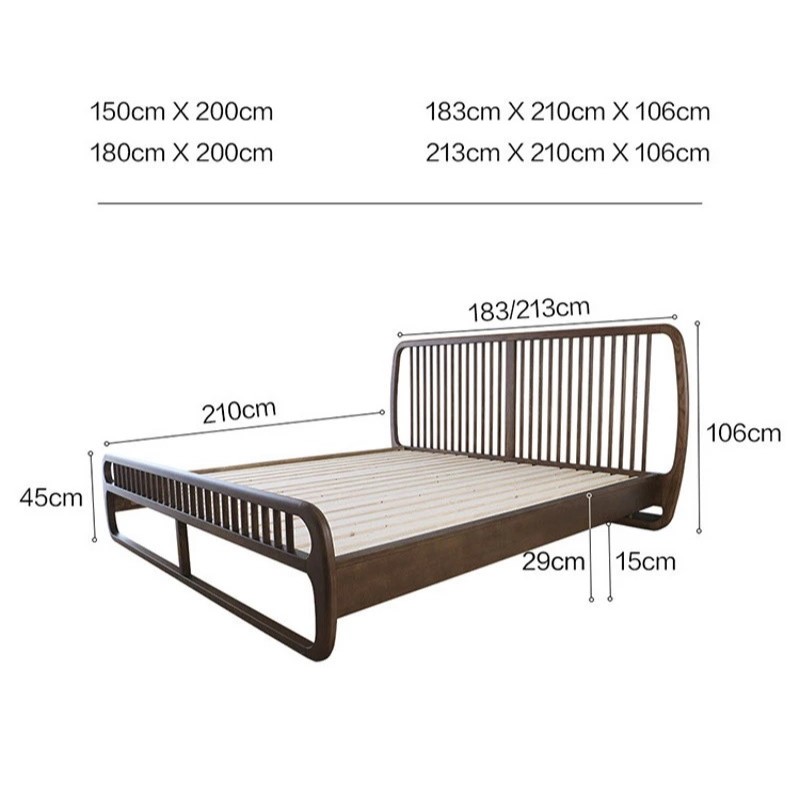 Giường ngủ gỗ thịt Pula PB25