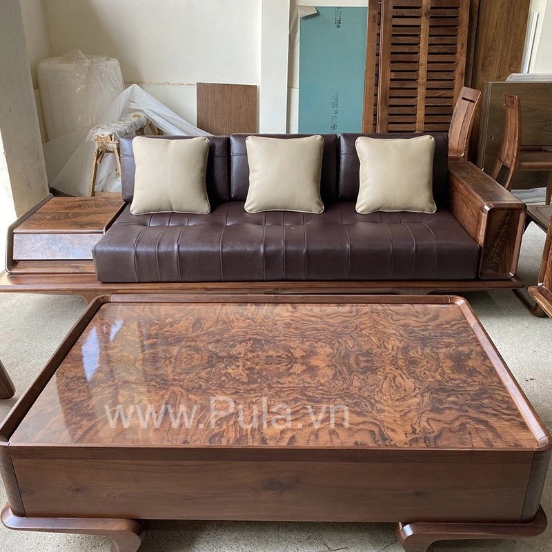 Bàn trà cao cấp gỗ Óc chó Pula