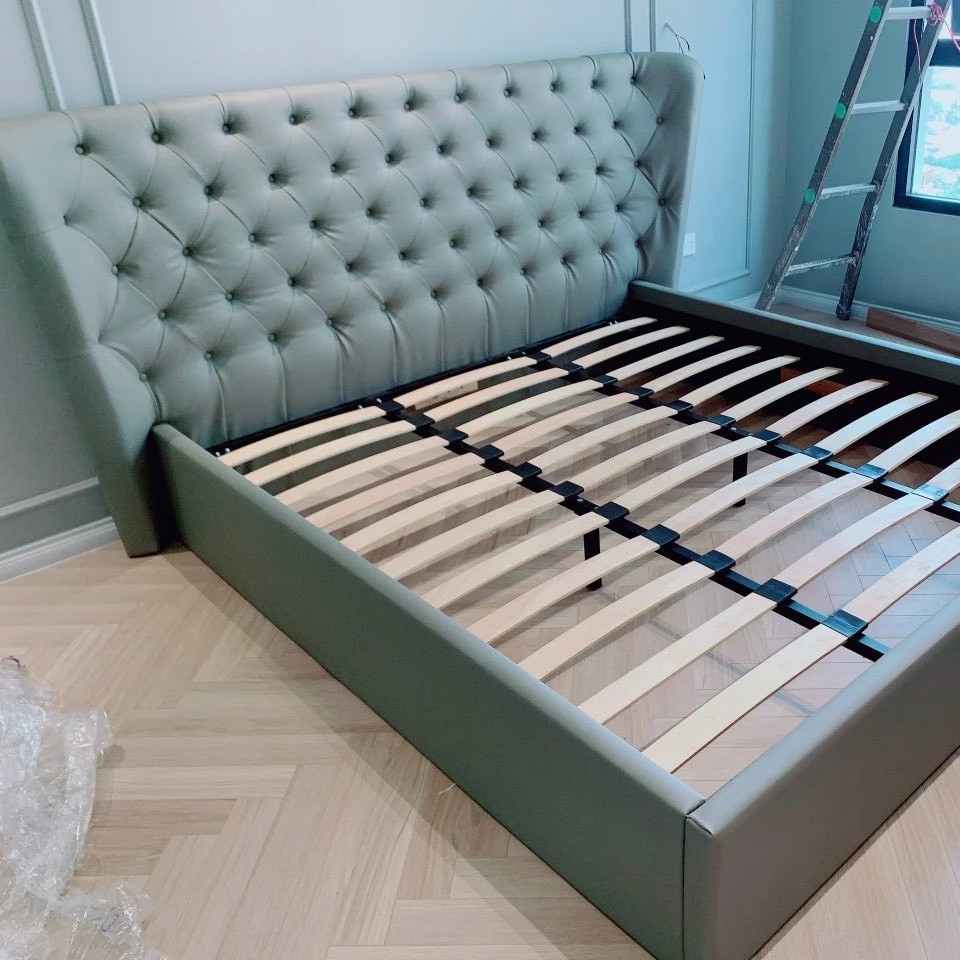 Giường ngủ đệm vải nhung hiện đại Pula PB19