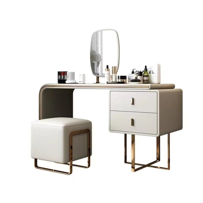 Bàn trang điểm hiện đại chân sắt mạ PVD Pula BTD03