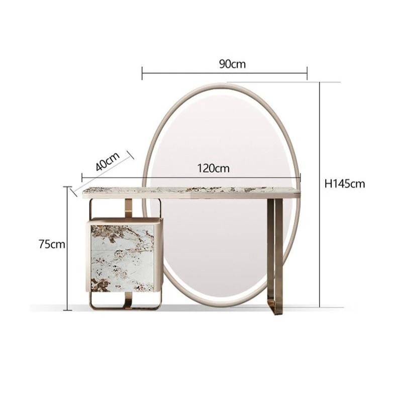 Bàn trang điểm mặt gương lớn BTD15