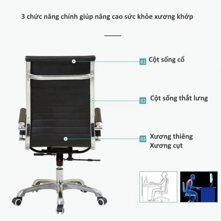 Ghế văn phòng đệm da GVP06