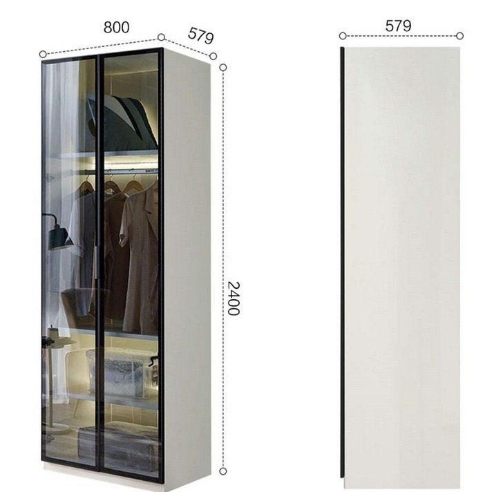 Tủ quần áo cánh kính Pula WR19