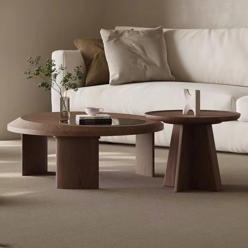 Bộ bàn trà gỗ tròn nhập khẩu BT79