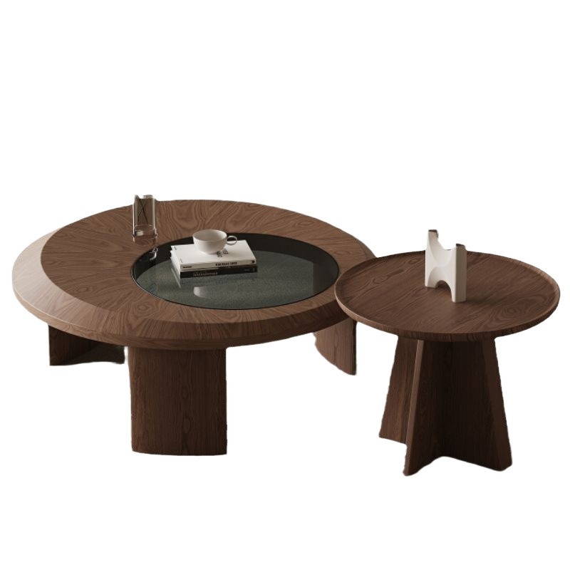 Bộ bàn trà gỗ tròn nhập khẩu BT79