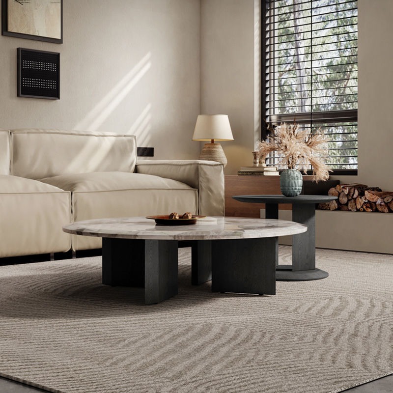 Bộ bàn trà tròn đôi hiện đại Pula BT78