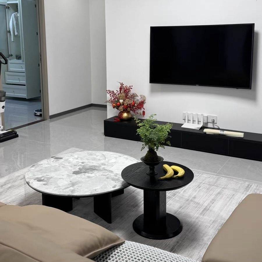 Bộ bàn trà tròn đôi hiện đại Pula BT78
