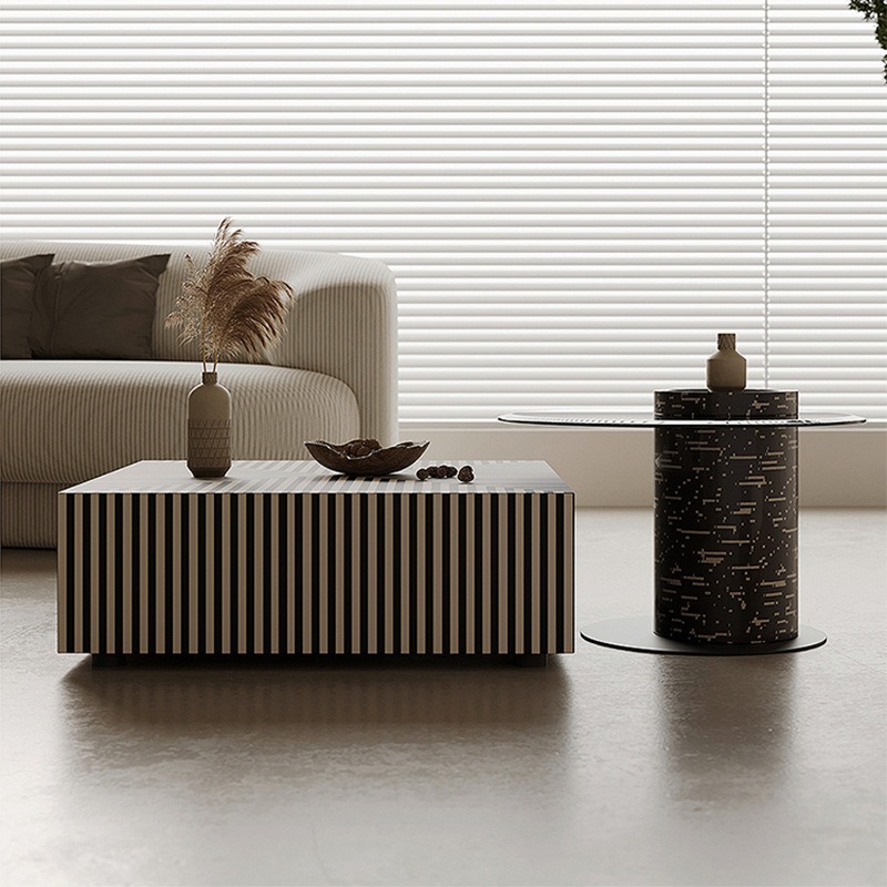 Bộ bàn trà đôi vân đàn Piano Pula BT85
