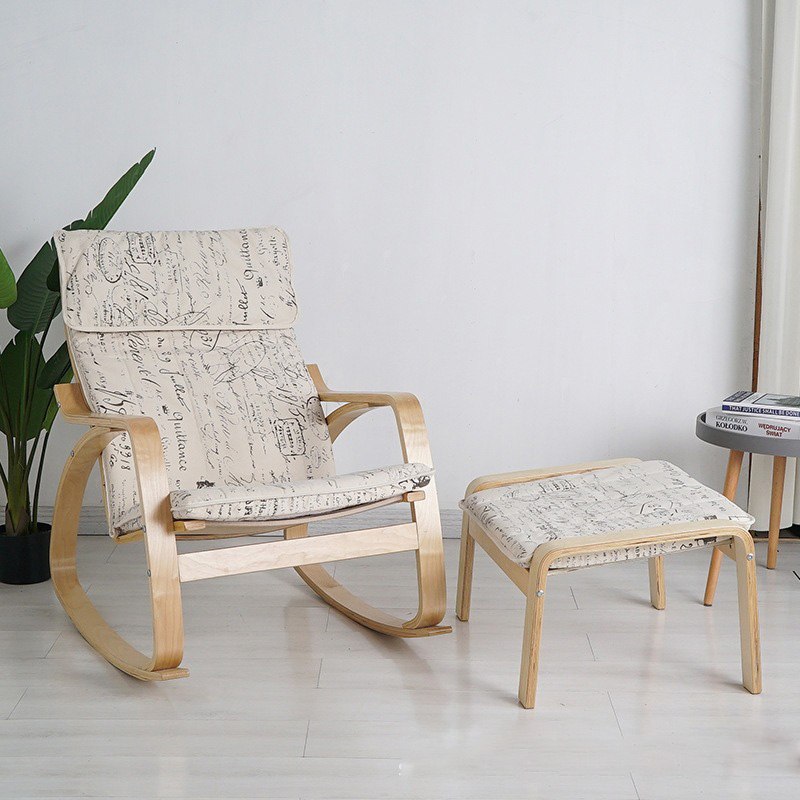 Ghế Poang Rocking Chair Kèm Đôn