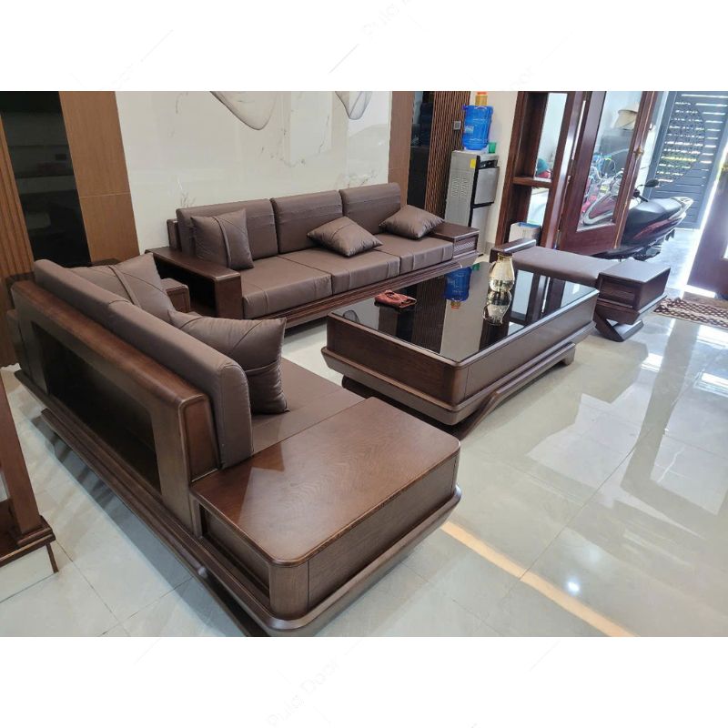 Bộ sofa gỗ Hương xám 5 món SG02