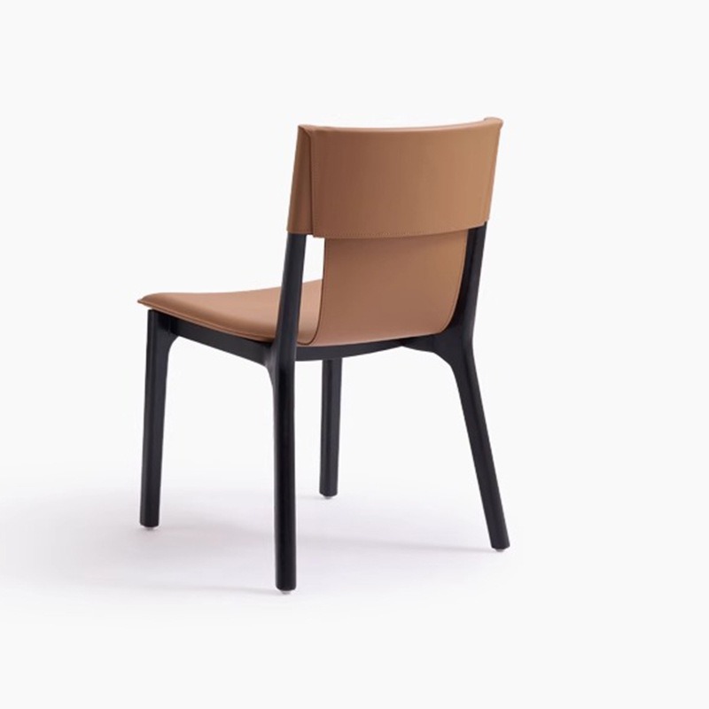 Ghế ăn gỗ bọc da cao cấp Isadora không tay