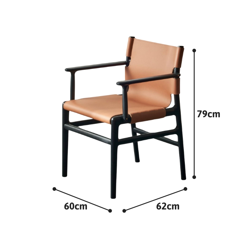Ghế ăn gỗ bọc da cao cấp Bowtie