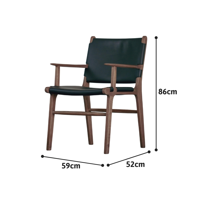 Ghế ăn gỗ bọc da cao cấp Fenwick