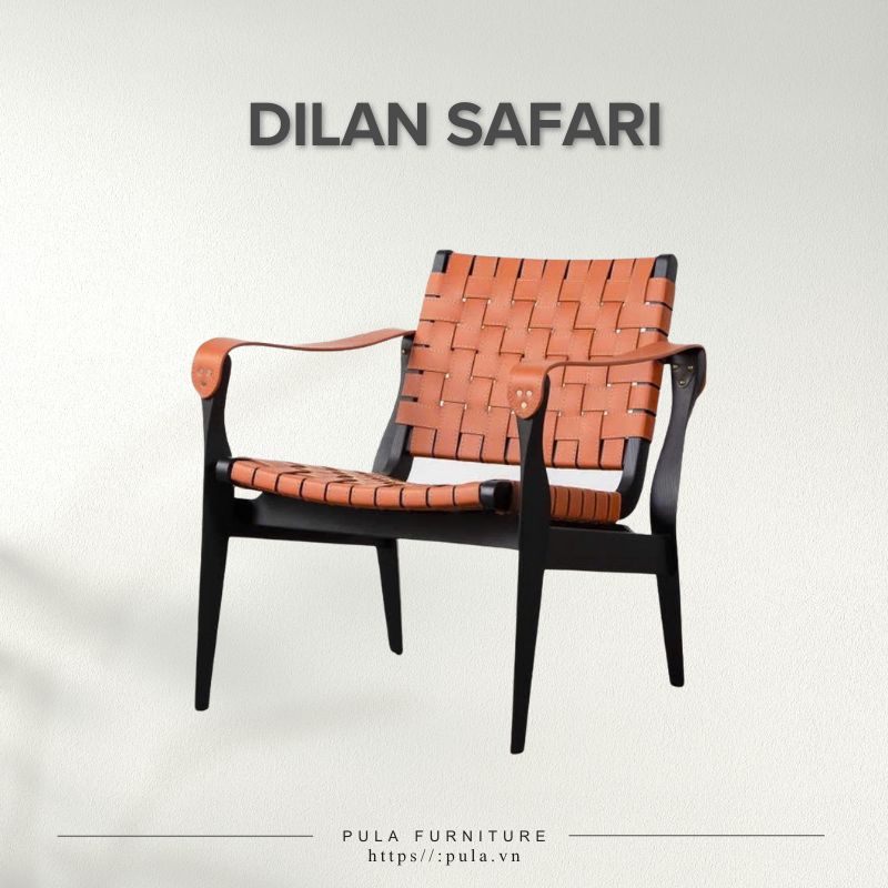 Ghế Armchair da cao cấp Dilan Safari