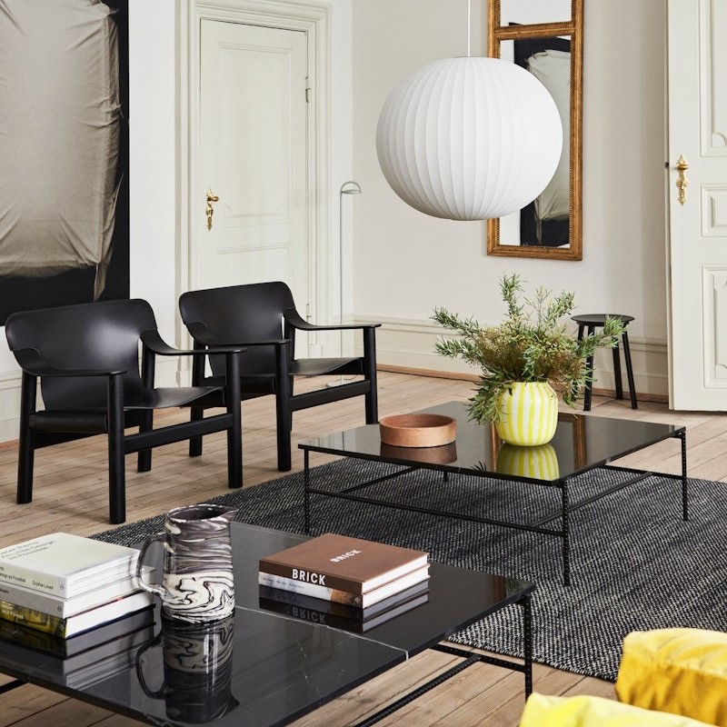 Ghế Armchair gỗ bọc da Bernard