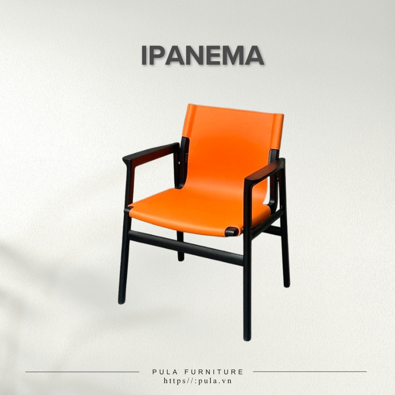 Ghế ăn gỗ bọc da cao cấp Ipanema