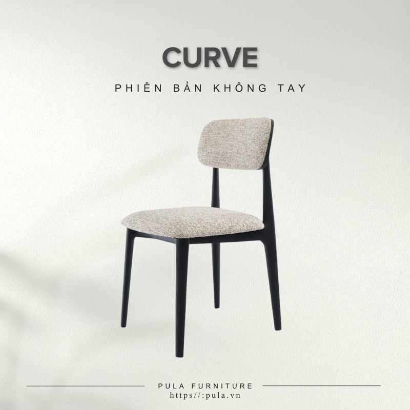 Ghế ăn gỗ cao cấp Curve không tay