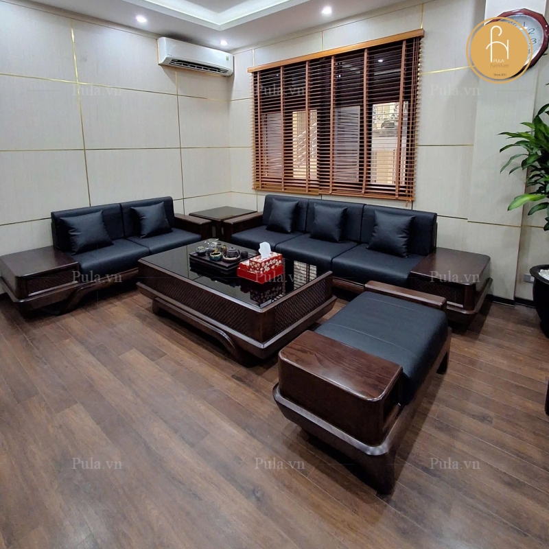 Bộ sofa gỗ Hương xám 5 món SG02