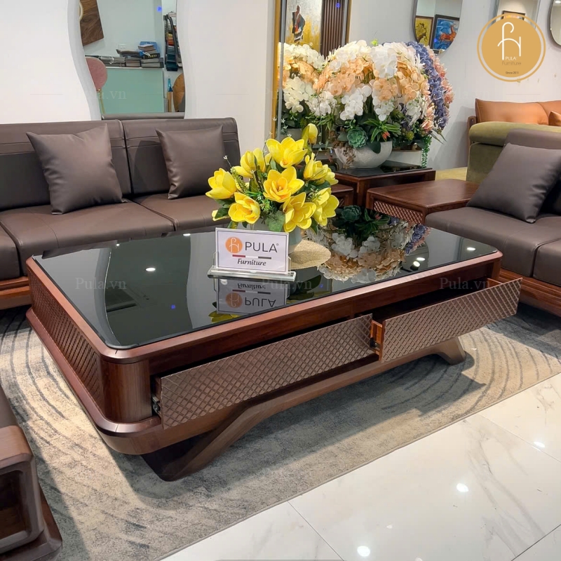 Bộ sofa gỗ Mun 5 món SG03