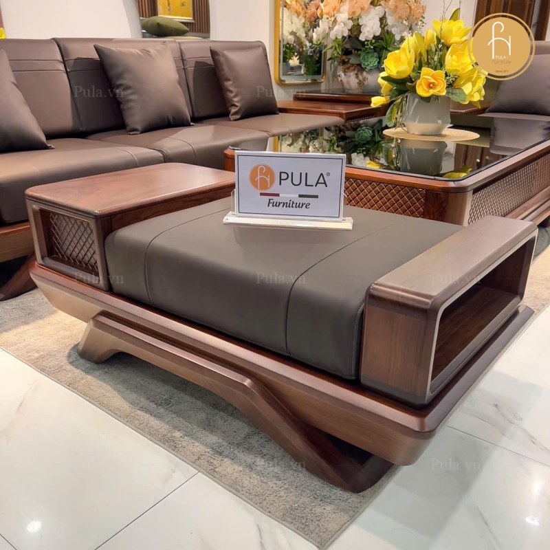 Bộ sofa gỗ Mun 5 món SG03