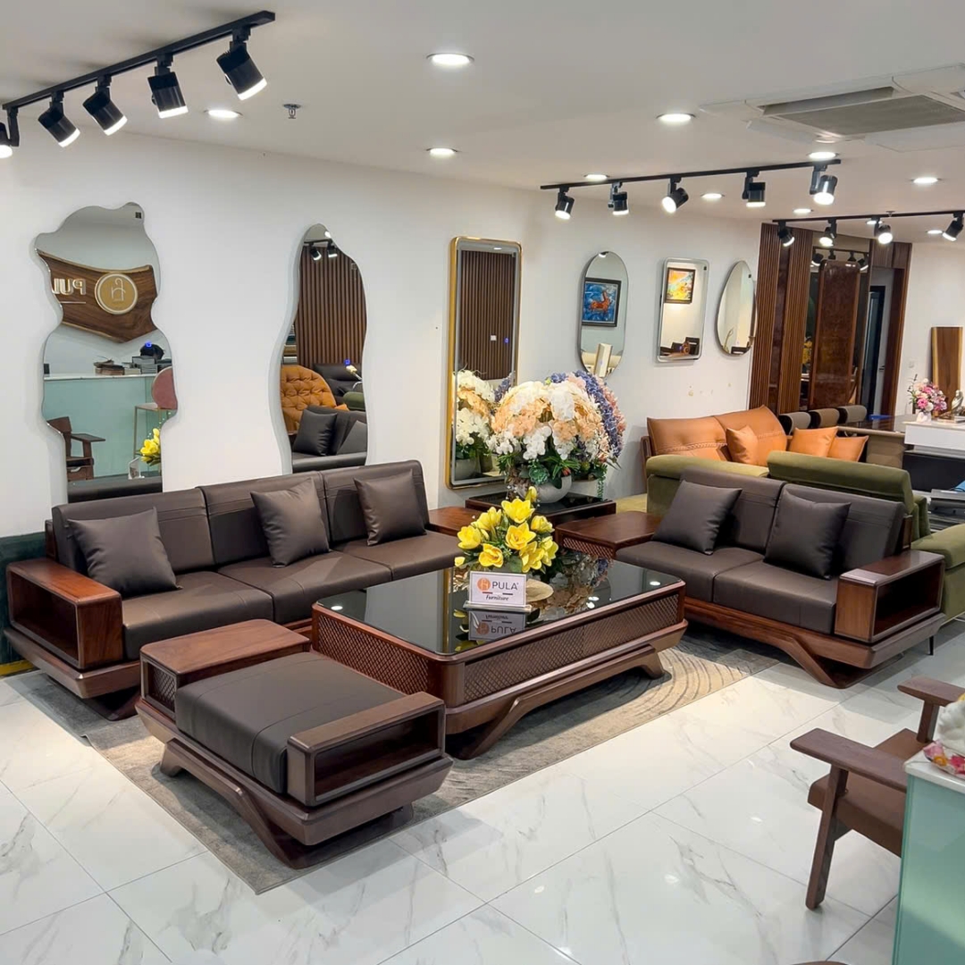 Bộ sofa gỗ Mun 5 món SG03